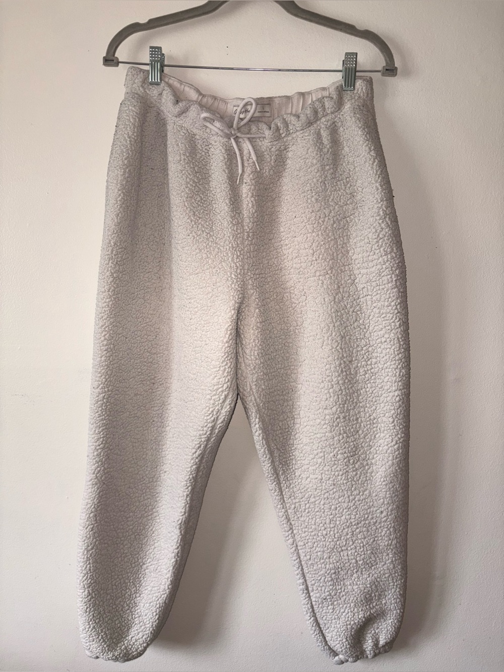 Cozy Ivory Sherpa Jogger Pants